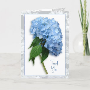 Blue Heaven Hydrangea on Stem Dank je Kaart