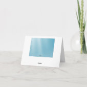 Blue Heaven plié Bereavement Merci Carte pour note (Dos)