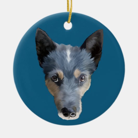 Blue Heeler / Australian Cattle Dog Keramisch Ornament (Voorkant)