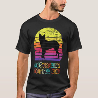 Blue Heeler Australische veehond Vintage zonsonder T-shirt