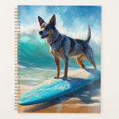 Blue Heeler Beach Surfing Peinture (Devant)