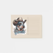 Blue Heeler Cowboy Dog Punny Howldy Cattle Dog Post-it® Notes (Voorkant)