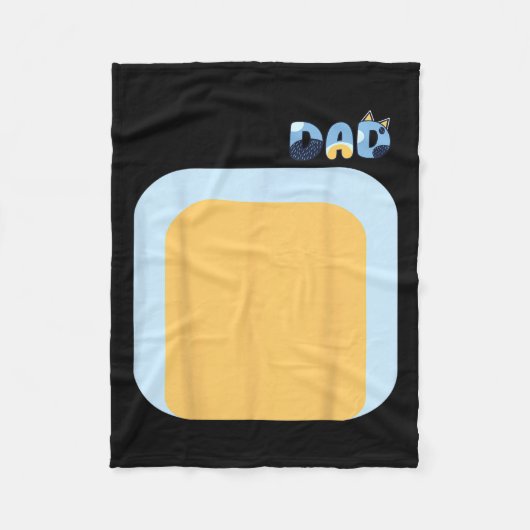 Blue Heeler Dog Dad Matching Familiekostuums DIY H Fleece Deken (Voorkant)