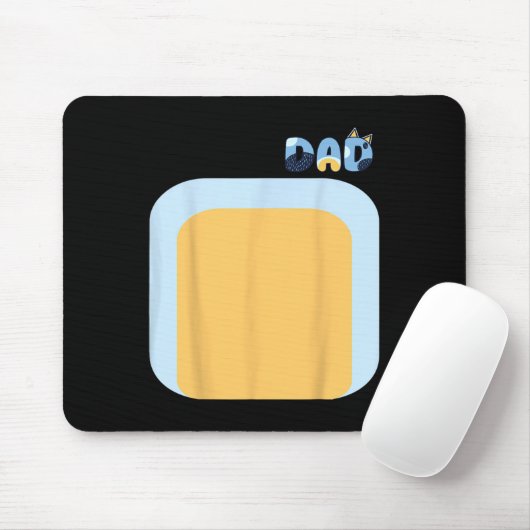 Blue Heeler Dog Dad Matching Familiekostuums DIY H Muismat (Met muis)