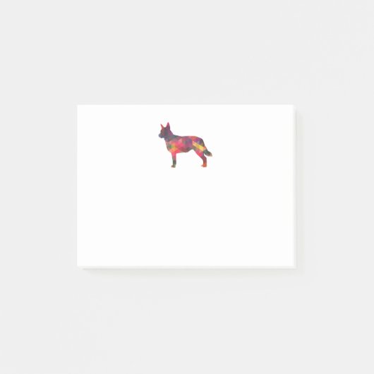 Blue Heeler Dog Geometric Pattern Silhouette Multi Post-it® Notes (Voorkant)