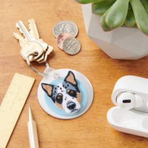 Blue Heeler Hond 3D Geïnspireerd Sleutelhanger