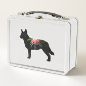 Blue Heeler Hondenras Boho Floral Silhouette (Voorkant)