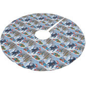 Blue Heeler Kerstfeest Sneeuwscène Kerstboom Rok (Gekanteld)