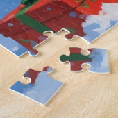 Blue Heeler Kerstfeest Sneeuwscène Legpuzzel (Zijkant)