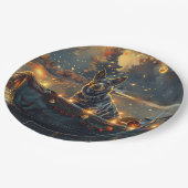 Blue Heeler kerstvakantie Papieren Bordje (Gekanteld)