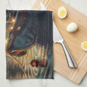 Blue Heeler kerstvakantie Theedoek (Quarter Fold)