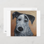 Blue Heeler Labrador Puppy Painting Briefkaart (Voorkant / Achterkant)