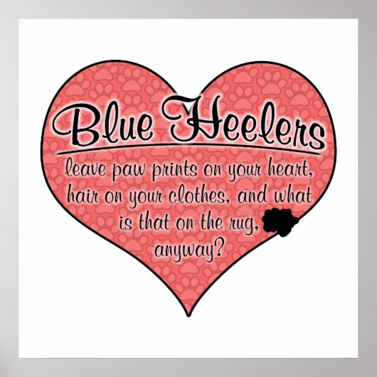 Blue Heeler Paw Prints Dog Humor (Voorkant)