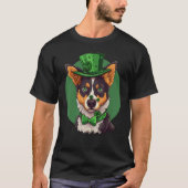 Blue Heeler shamrock St Patricks Day Australian Ca T-shirt (Voorkant)