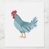 Blue Hen Wijn Etiket (Enkel label)