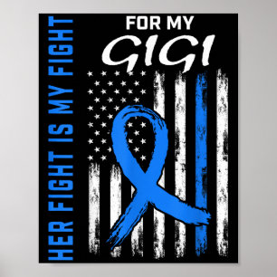 Blue Her Fight is mijn strijd tegen diabetes bewus Poster