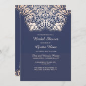 Blue Heritage Invitation Kaart (Voorkant / Achterkant)