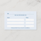 Blue Hermes Rod Caduceus Water Ripples Medical Afsprakenkaartje (Achterkant)