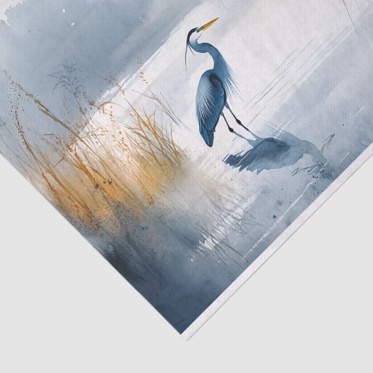 Blue Heron 8 Decoupage Papier (Detail)