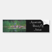Blue Heron Appreciate Natuur Bumpersticker (Voorkant)