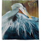 Blue Heron Bird Douchegordijn (Voorkant)
