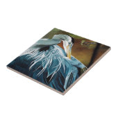 Blue Heron Bird Tegeltje (Zijkant)