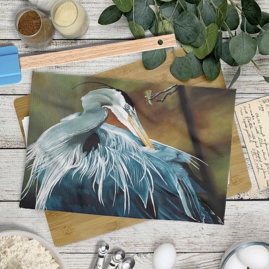 Blue Heron Bird Theedoek