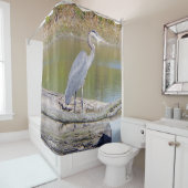 Blue Heron douchegordijn (In situ)