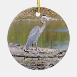 Blue Heron dubbelzijdig ornament