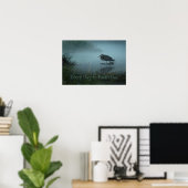 Blue Heron Earth Day Poster Print (Thuiskantoor)