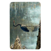 Blue Heron in Wetland Magnet Magneet (Verticaal)