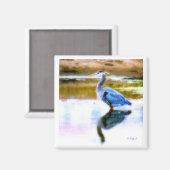 Blue Heron Magneet (Voorkant / Achterkant)