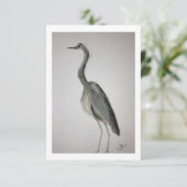 Blue Heron Note Kaart met envelop - Originele Kuns (Staand voorkant)