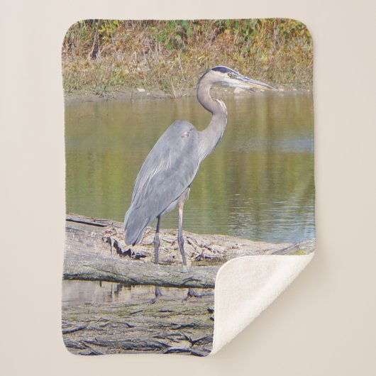 Blue Heron sherpa blanket Sherpa Deken (Voorkant)