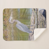 Blue Heron sherpa blanket Sherpa Deken (Voorkant (horizontaal))