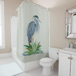 Blue Heron Shower Curtain Douchegordijn