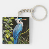 Blue Heron Sleutelhanger (Achterkant)