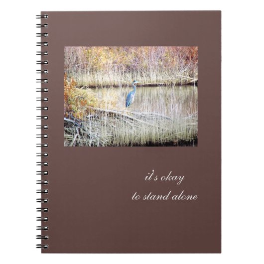 Blue Heron Standing Alone Journal Notitieboek (Voorkant)