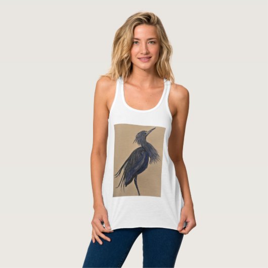 Blue Heron Tanktop (Volledige Voorkant)