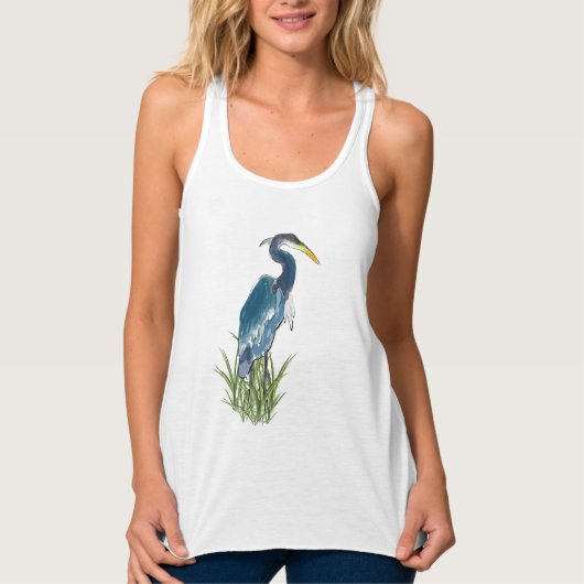 Blue Heron Tanktop (Voorkant)
