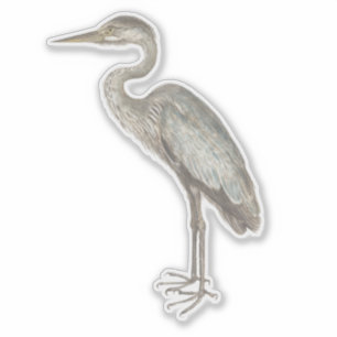  Blue Heron vogelillustratie Sticker