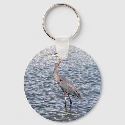 Blue Heron watersleutelketen Sleutelhanger (Voorkant)