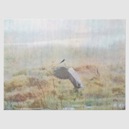 Blue Heron Waterverf-weefselpaper Tissuepapier