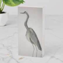 Blue Heron Wooden-teken
