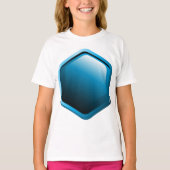 Blue Hexagon Girls T-Shirt (Voorkant)