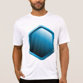 Blue Hexagon Mannen Actief T-shirt (Voorkant)