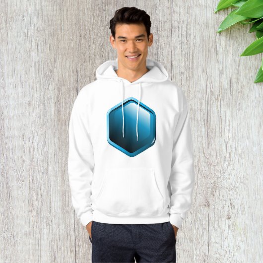 Blue Hexagon Mannen Hoodie