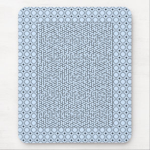 Blue Hexagon Maze Muismat