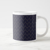 Blue Hexagon Pattern Extra Grote Beker (Rechts)