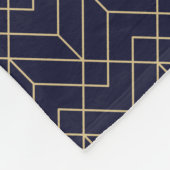 Blue Hexagon Pattern Fleece Deken (Hoek)